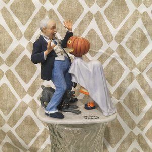 Norman Rockwell Vintage “Trick Or Treat” Figurine In Fine Porcelain